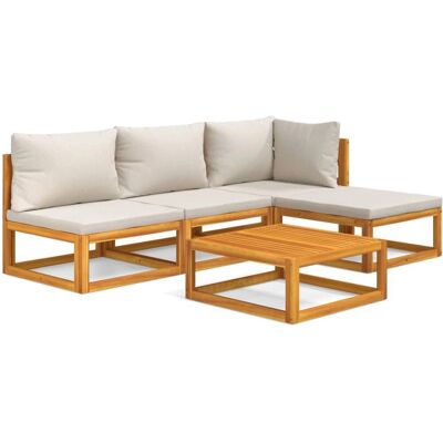 VidaXL Gartenmöbelset - Modulare Lounge - 4 Sitzplätze VidaXL Gartenmöbelset - Modulare Lounge - 4 Sitzplätze