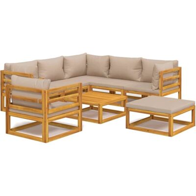 vidaXL 3155290 Zestaw Mebli Ogrodowych - Modułowy Kanapa z Poduszkami vidaXL 3155290 Zestaw Mebli Ogrodowych - Modułowy Kanapa z Poduszkami