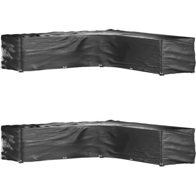 Pokrowiec na meble ogrodowe w kształcie litery L vidaXL - 300x300x70 cm - Czarny Pokrowiec na meble ogrodowe w kształcie litery L vidaXL - 300x300x70 cm - Czarny