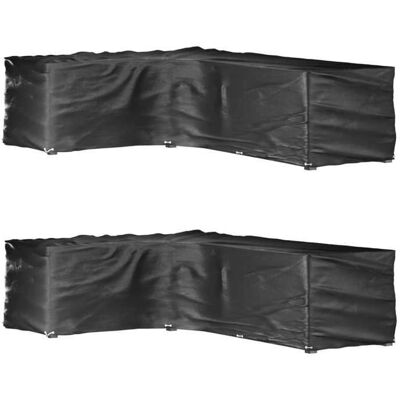 Pokrowiec na Meble Ogrodowe vidaXL - 220x285x80 cm - Czarny - Wodoodporny i UV-odporny Pokrowiec na Meble Ogrodowe vidaXL - 220x285x80 cm - Czarny - Wodoodporny i UV-odporny