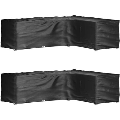 Pokrywa na meble ogrodowe w kształcie litery L vidaXL - 285x220x80 cm - Czarny Pokrywa na meble ogrodowe w kształcie litery L vidaXL - 285x220x80 cm - Czarny