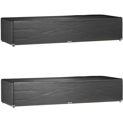 vidaXL Sonnenliegenabdeckung 205x75x40cm Schwarz - Sonnenliegenabdeckung vidaXL Sonnenliegenabdeckung 205x75x40cm Schwarz - Sonnenliegenabdeckung