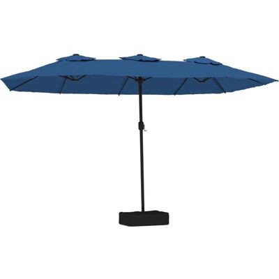 Nnevl Parasol - 449x245cm Podwójna Głowa UV Niebieski - Ogród Cień Nnevl Parasol - 449x245cm Podwójna Głowa UV Niebieski - Ogród Cień