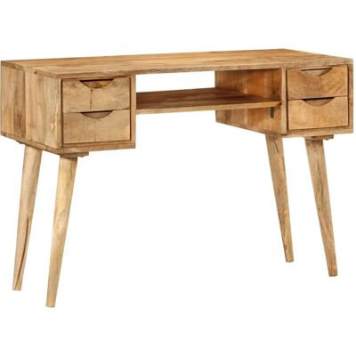 vidaXL Mango-Holz Schreibtisch mit Schubladen - Büro-Studiertisch vidaXL Mango-Holz Schreibtisch mit Schubladen - Büro-Studiertisch