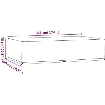 vidaXL Gartentischschutz - Wasserfest UV-beständig - 12 Ösen - 315x180x75 cm vidaXL Gartentischschutz - Wasserfest UV-beständig - 12 Ösen - 315x180x75 cm
