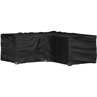 vidaXL L-vorm tuinmeubelhoes - 185x185x70 cm - Zwart vidaXL L-vorm tuinmeubelhoes - 185x185x70 cm - Zwart