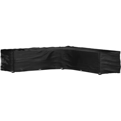 vidaXL L-vormtuinsmeubelhoes 20 oogjes 300x300x70 cm Zwart - Tuinmeubelhoes vidaXL L-vormtuinsmeubelhoes 20 oogjes 300x300x70 cm Zwart - Tuinmeubelhoes