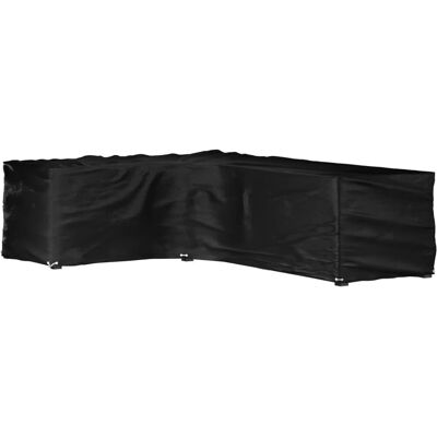 vidaXL L-vormige tuinmeubelhoes - 210x260x80 cm - Zwart vidaXL L-vormige tuinmeubelhoes - 210x260x80 cm - Zwart