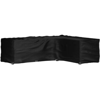 vidaXL L-vorm Tuinmeubelhoes - Zwart - 260x210x80 cm vidaXL L-vorm Tuinmeubelhoes - Zwart - 260x210x80 cm