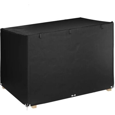 vidaXL Schommelbankhoes 12 Oogjes UV-bestendig Zwart 215x150x130/150 cm vidaXL Schommelbankhoes 12 Oogjes UV-bestendig Zwart 215x150x130/150 cm