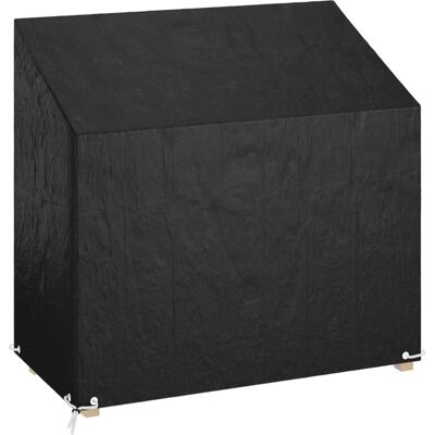 vidaXL Tuinbankhoes - 8 Oogjes - 130x70x70/88 cm - Zwart vidaXL Tuinbankhoes - 8 Oogjes - 130x70x70/88 cm - Zwart