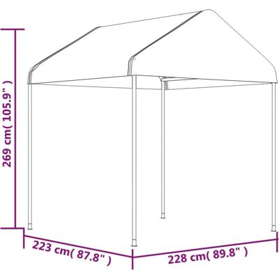 vidaXL Ogródowa altana z dachem 11,15x2,28x2,69 m Polietylen - Altana vidaXL Ogródowa altana z dachem 11,15x2,28x2,69 m Polietylen - Altana