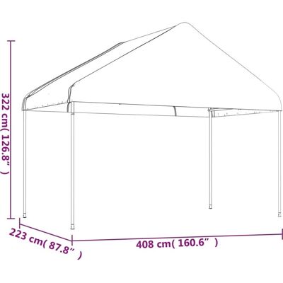 vidaXL Altana - 13,38x4,08x3,22m Biały Polietylen na Zewnątrz vidaXL Altana - 13,38x4,08x3,22m Biały Polietylen na Zewnątrz