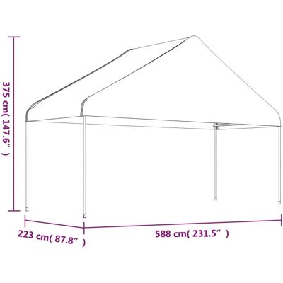Maisonchic Modelo - Pabellón de Polietileno Blanco 11.15x5.88x3.75m - Pabellón Maisonchic Modelo - Pabellón de Polietileno Blanco 11.15x5.88x3.75m - Pabellón