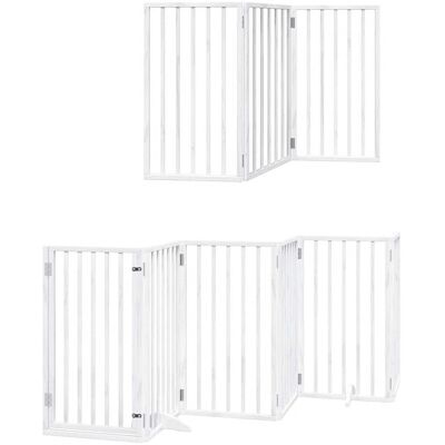 vidaXL Hundetor mit Tür faltbar 15 Paneele Weiß 750 cm - Hundetor vidaXL Hundetor mit Tür faltbar 15 Paneele Weiß 750 cm - Hundetor