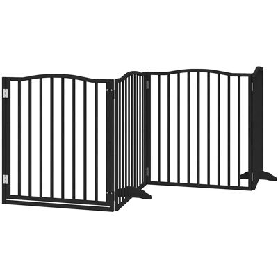 vidaXL Hundetür mit Tür - Faltbar 12 Panel Schwarz - Haustierbarriere vidaXL Hundetür mit Tür - Faltbar 12 Panel Schwarz - Haustierbarriere