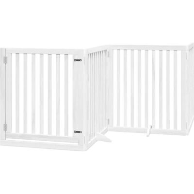 vidaXL Hundetor mit Tür, faltbar, 12 Paneele, Weiß, 960 cm - Hundegitter vidaXL Hundetor mit Tür, faltbar, 12 Paneele, Weiß, 960 cm - Hundegitter