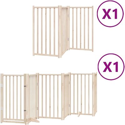 vidaXL Portão para cães com porta 450cm Painéis dobráveis - Cerca para cães vidaXL Portão para cães com porta 450cm Painéis dobráveis - Cerca para cães