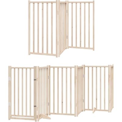 vidaXL Hundetor mit Tür, Faltbare Panels - Hundegitter - Weiß vidaXL Hundetor mit Tür, Faltbare Panels - Hundegitter - Weiß
