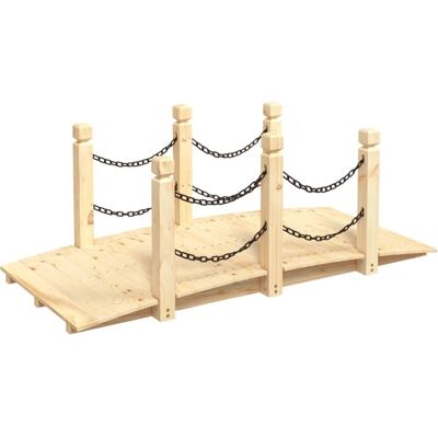 Pont de jardin en bois avec chaînes vidaXL 150x67x56cm Pont de jardin en bois avec chaînes vidaXL 150x67x56cm