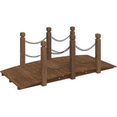 Pont de jardin avec chaînes 150x67x56cm bois d’épicéa vidaXL - Pont de jardin Pont de jardin avec chaînes 150x67x56cm bois d’épicéa vidaXL - Pont de jardin