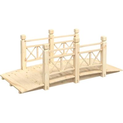 vidaXL Garden Bridge - Solid Wood Spruce - 150x67x56cm - Garden Bridge vidaXL Garden Bridge - Solid Wood Spruce - 150x67x56cm - Garden Bridge