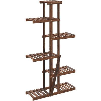 Support à fleurs vidaXL 75x25x140,5 cm Bois de sapin massif Marron - Support à fleurs Support à fleurs vidaXL 75x25x140,5 cm Bois de sapin massif Marron - Support à fleurs