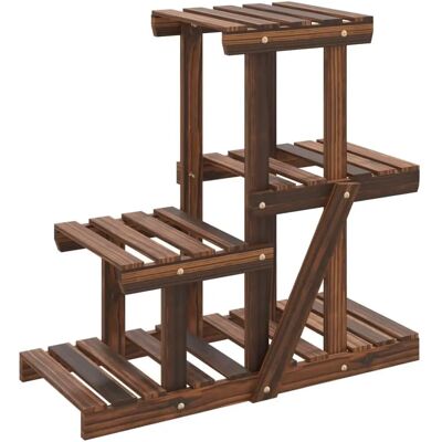 vidaXL Bloempot standaard 58x25x51 cm Massief dennenhout - Bloempot standaard vidaXL Bloempot standaard 58x25x51 cm Massief dennenhout - Bloempot standaard