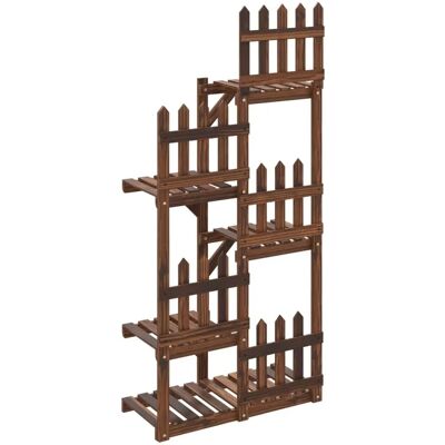 vidaXL Support à fleurs en pin marron 60x25x130 cm - Support à fleurs vidaXL Support à fleurs en pin marron 60x25x130 cm - Support à fleurs
