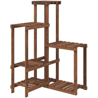 vidaXL Houten bloemenstandaard 62,5x61,5x101,5 cm - Bloemenstandaard vidaXL Houten bloemenstandaard 62,5x61,5x101,5 cm - Bloemenstandaard