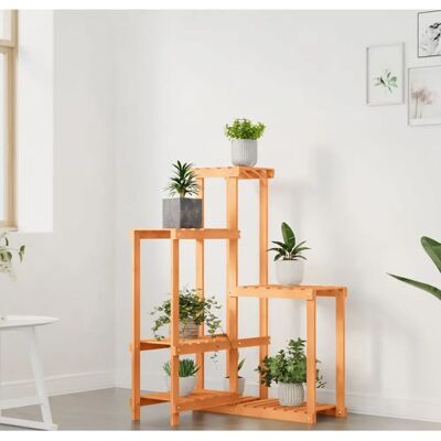 vidaXL Bloemhouder 62,5x61,5x101,5 cm Massief dennenhout Bruin - Bloemhouder vidaXL Bloemhouder 62,5x61,5x101,5 cm Massief dennenhout Bruin - Bloemhouder