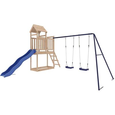 Parc de Jeux Extérieur en Bois vidaXL - Grande Structure avec Toboggan - Publicité Parc de Jeux Extérieur en Bois vidaXL - Grande Structure avec Toboggan - Publicité