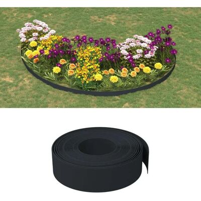 vidaXL Schwarze Gartenbegrenzung - 30 x 0.15 m - Gartenrandrollen vidaXL Schwarze Gartenbegrenzung - 30 x 0.15 m - Gartenrandrollen