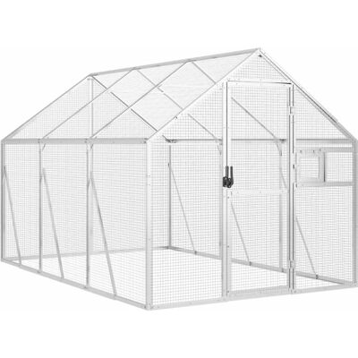 vidaXL Voliere - Silber Aluminium – 179x300x185 cm - Vogelkäfig vidaXL Voliere - Silber Aluminium – 179x300x185 cm - Vogelkäfig