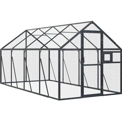 vidaXL Fuglekasse 1,79x4x1,85 m Antracit vidaXL Fuglekasse 1,79x4x1,85 m Antracit