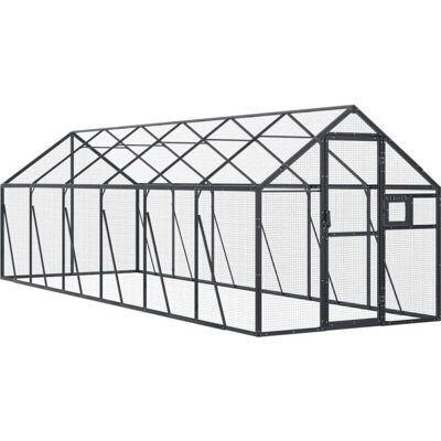 vidaXL Vogelkooi - Antraciet 1.79x6x1.85 m vidaXL Vogelkooi - Antraciet 1.79x6x1.85 m