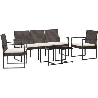vidaXL Gartentisch-Set - Braun, 5-teilig vidaXL Gartentisch-Set - Braun, 5-teilig