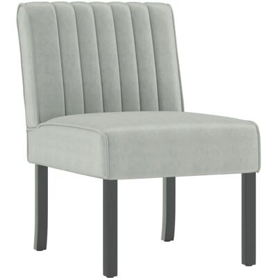 Chaise d'appoint en velours gris clair vidaXL - Fauteuil d'appoint - Publicité Chaise d'appoint en velours gris clair vidaXL - Fauteuil d'appoint - Publicité
