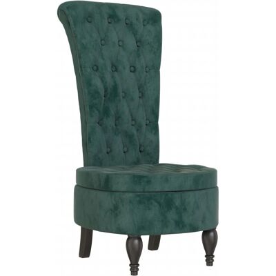 vidaXL Hochlehner Sessel Dunkelgrün Samt Knopfdesign - Stuhl vidaXL Hochlehner Sessel Dunkelgrün Samt Knopfdesign - Stuhl