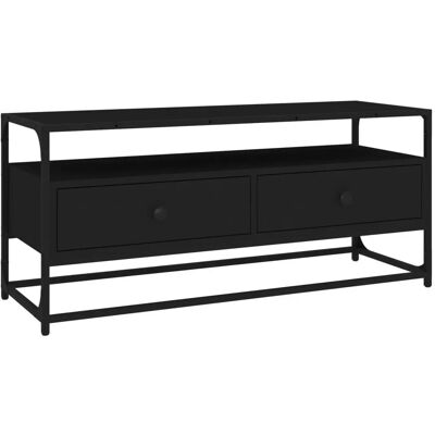 vidaXL 826305 TV Cabinet - Black 100x35x45 cm Engineered Wood vidaXL 826305 TV Cabinet - Black 100x35x45 cm Engineered Wood