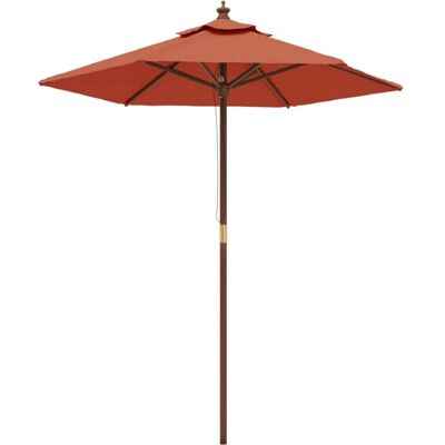 vidaXL Ogródowy parasol - Drewniany słupek - 196x231cm - Ochrona przed słońcem vidaXL Ogródowy parasol - Drewniany słupek - 196x231cm - Ochrona przed słońcem