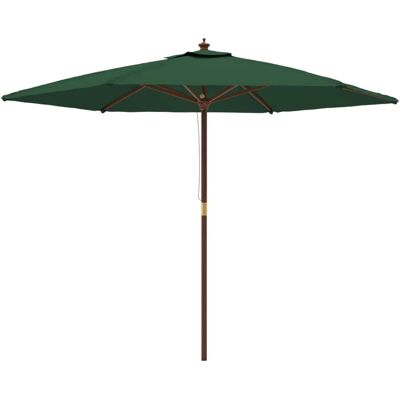 vidaXL Sonnenschirm mit Holzstange Grün - UV-Schutz, Groß 299x240 cm, Einfach aufzubauen vidaXL Sonnenschirm mit Holzstange Grün - UV-Schutz, Groß 299x240 cm, Einfach aufzubauen