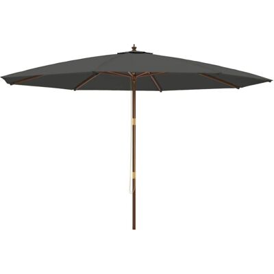 Parasol de jardin vidaXL avec poteau en bois - Résistant aux UV, 400x273cm Parasol de jardin vidaXL avec poteau en bois - Résistant aux UV, 400x273cm