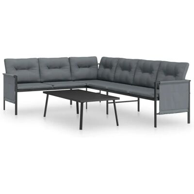 VidaXL Gartemöbel-Set - Grau - Lounge-Set für den Garten VidaXL Gartemöbel-Set - Grau - Lounge-Set für den Garten