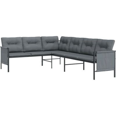 vidaXL 362812 Conjunto de Móveis para Exterior - Sofá de Canto Antracite vidaXL 362812 Conjunto de Móveis para Exterior - Sofá de Canto Antracite