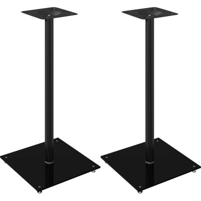 vidaXL Lautsprecherständer 2 Stück Schwarz Gehärtetes Glas - Lautsprecher Bodenständer vidaXL Lautsprecherständer 2 Stück Schwarz Gehärtetes Glas - Lautsprecher Bodenständer