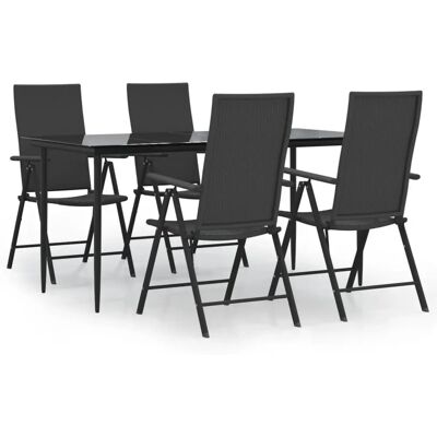 Maisonchic - Garten Ess-Set 5 stk - Schwarz Maisonchic - Garten Ess-Set 5 stk - Schwarz