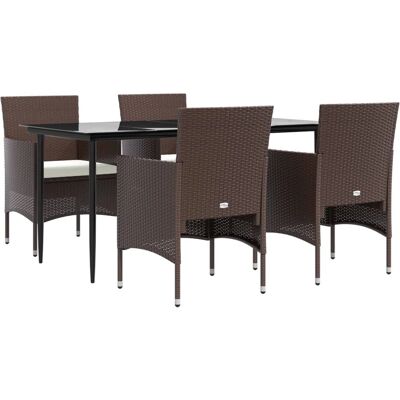 MAISONCHIC Gartentisch-Set - Wetterfest, Modern, 5 Stk MAISONCHIC Gartentisch-Set - Wetterfest, Modern, 5 Stk