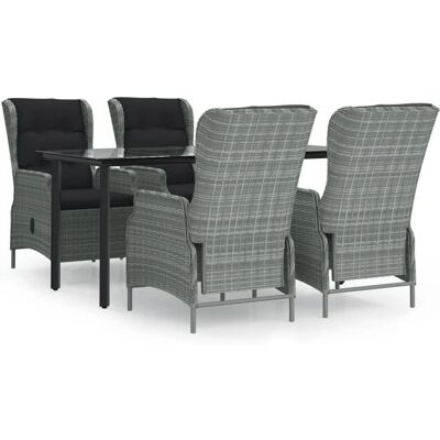 MAISONCHIC 5-tlg Garten Esstisch-Set - Grau MAISONCHIC 5-tlg Garten Esstisch-Set - Grau