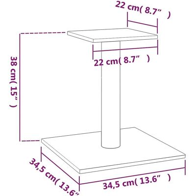 vidaXL Kattenboom met platform 38 cm - crème (171735) vidaXL Kattenboom met platform 38 cm - crème (171735)